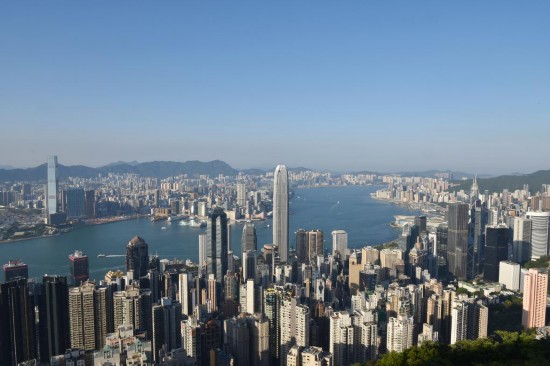 这是5月12日拍摄的香港城市风光。新华社记者 陈铎 摄