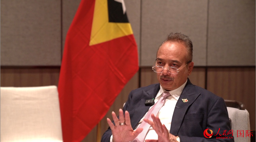 东帝汶副总理黎发芳接受人民网的专访。人民网 吴诗敏摄