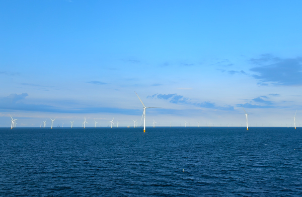 三峡江苏大丰800兆瓦海上风电项目。受访者供图